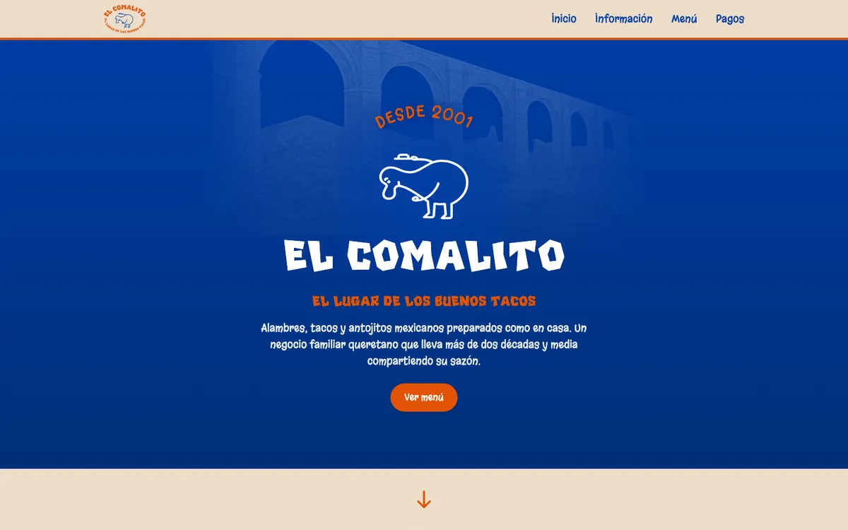 El Comalito, Restaurant website